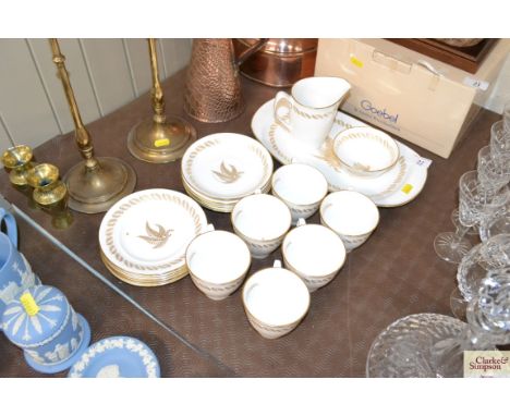 A Spode "Golden Fern" part tea set