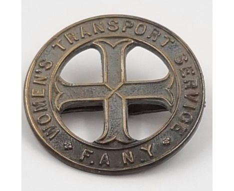 WW2 Woman First Aid Nursing Yeomanry Cap badge (F.A.N.Y) Maker Marked J.R Gaunt London. 