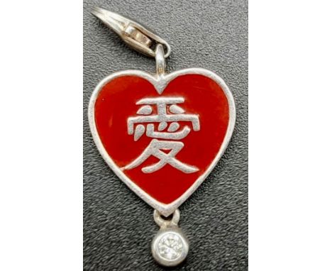 THOMAS SABO CHINESSE RED ENAMEL LUCK DROP CHARM 3G 