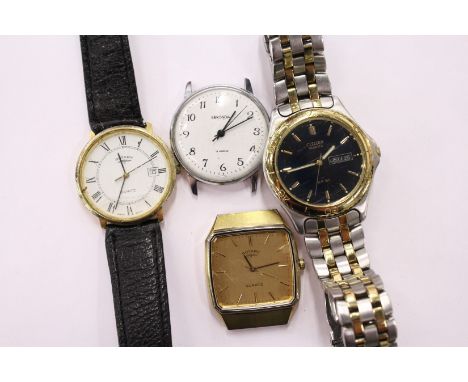 A gent's Rotary wristwatch and three others.