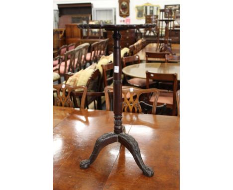 A Chippendale style mahogany tripod table or urn stand.