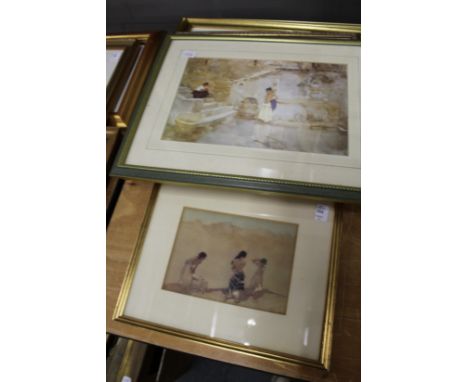 A group of five prints after William Russell Flint together with a similar print.