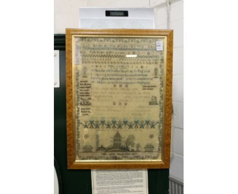A mid 19th century sampler.