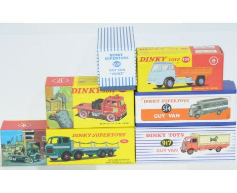 Dinky (Atlas) a boxed group to include 935 Leyland Octopus Flat Truck with Chains, 425 Bedford TK Coal Lorry with Coal Sacks 