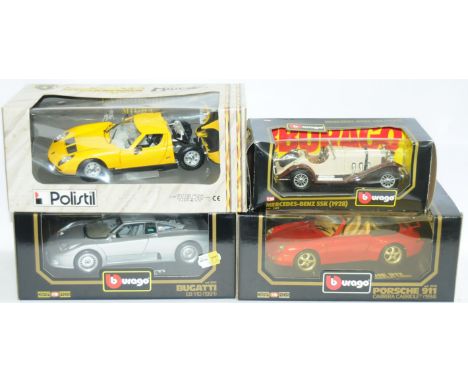 Polistil &amp; Bburago a boxed group of mainly 1:18 Scale models to include Polistil 1:18 Scale Lamborghini Miura, Bburago 1: