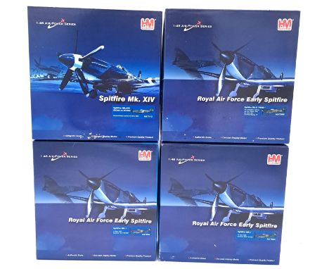 HM Hobby Master, (Air Power Series) a boxed group of 1:48 scale military aircraft "Spitfire" models to include HA7804 Spitfir