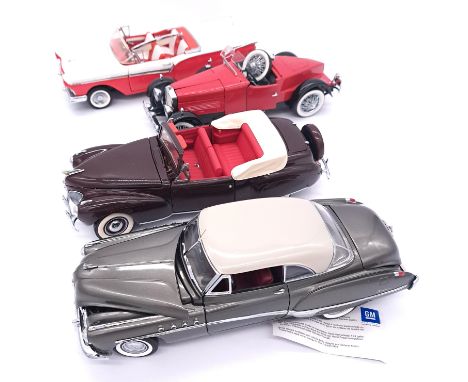 Franklin Mint, a boxed group of 1:24 scale models (ALL DAMAGED) comprising of B11RU76 Lincoln, 1949 Buick Riviera, B11ST54 19