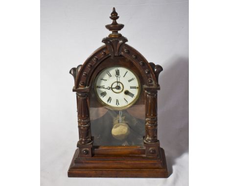 A Victorian mantle clock.
