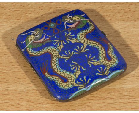 A Chinese cloisonne cigarette case