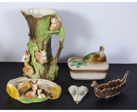 Two pieces of Eastgate pottery, a Wade galleon and two others