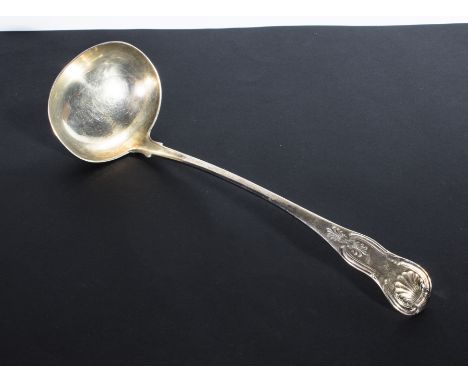 A large King's pattern silver ladle marks for Edinburgh 1824. 220 grams