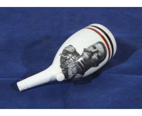 A German porcelain pipe bowl depicting the funeral of General Field Marshall Hindenberg