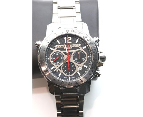 Raymond Weil Nabucco 7800-STC-05207 gents chronometer, stainless steel, automatic movement, blue face, 100m water resistant w