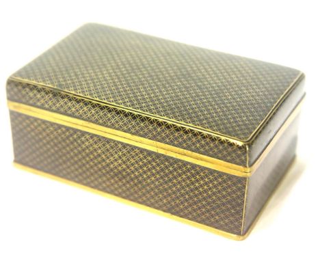 Lao Tian Li (1860-1930) a fine cloisonne enamelled metal casket with hinged cover, signed to inside rim, 17 x 8 x 6 cm. P&amp