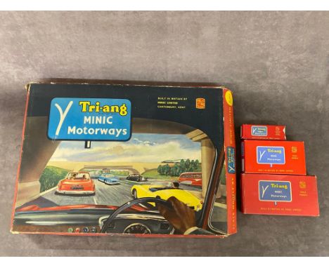 Minic Motorways by TRIANG. Boxed set number M1512      Comprising of all sections of roadway road signs, 2 hand controllers a