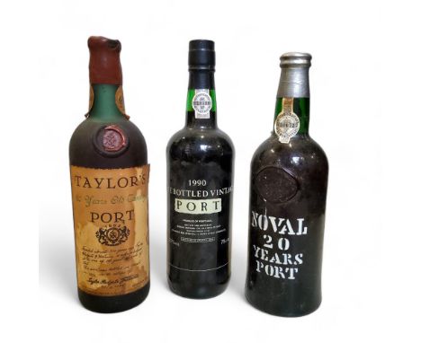 Taylor 20 years Port 1973; Noval Over 20 Years Port; Late Bottled Vintage Port 1990 (3) 