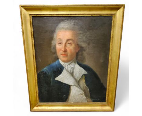 French School, 18th Century, Portrait of A Gentleman, oil on canvas, 66cm x 56cm wide 