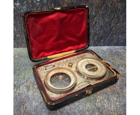 A 19th century combination Alpine barometer and compass, c.1860 
