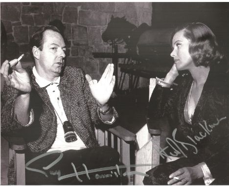 James Bond Guy Hamilton and Honor Blackman signed 10 x 8 inch b/w photo. Good condition. All autographs come with a Certifica