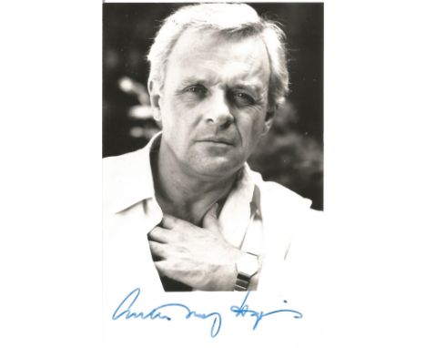 Anthony Hopkins signed 6 x 4 inch b/w portrait photo. Good condition. All autographs come with a Certificate of Authenticity.