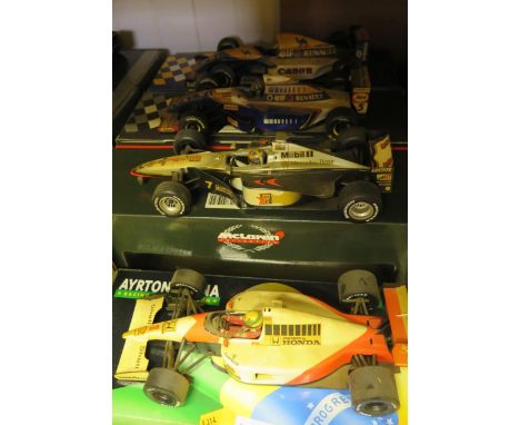 Four Minichamps Formula 1 Scale Model Cars 1/18 Boxed. Faults 