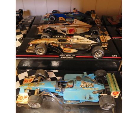 Four Minichamps Formula 1 Scale Model Cars 1/18 Boxed. Faults 