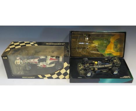 Two Minichamps Formula 1 Scale Model Cars 1/18 Boxed. 