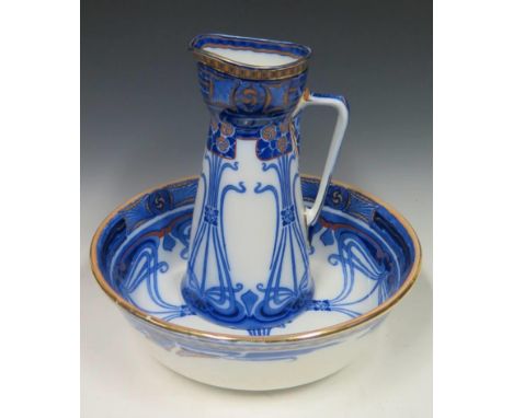 A Royal Doulton 'Aubrey' Wash Jug and Basin Set 