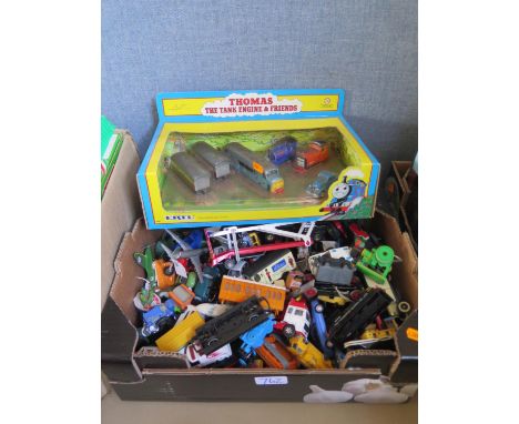 A Colection of Modern Die-cast Toys and an ERTL Thomas The Tank Engine Set 