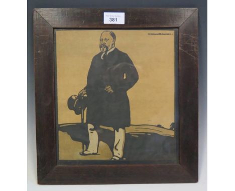 SIR WILLIAM NICHOLSON (1872-1949) A Lithograph of King Edward VII, 26x23cm, framed and glazed 