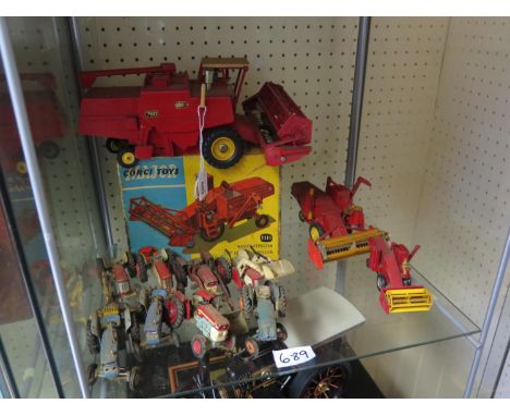 A Selection of Vintage Toy Farm Vehicles to include Corgi etc. 