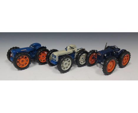 Three Universal Hobbies Fordson Scale Model Tractors 