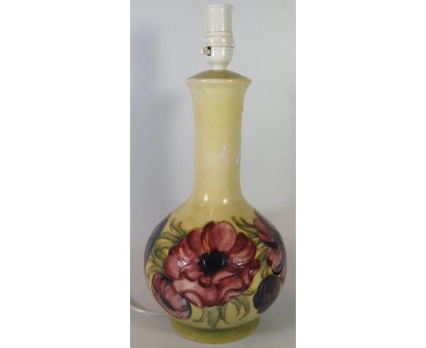 A Moorcroft Lamp with shade, 32cm 