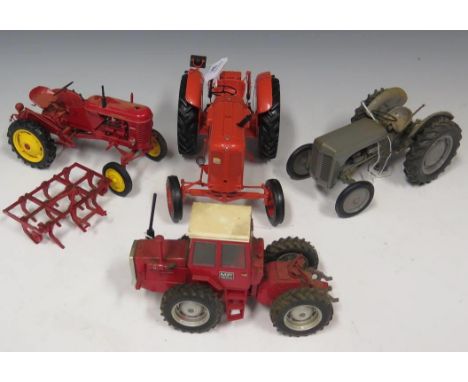 Four Universal Hobbies Scale Model Tractors. Massey Ferguson, Nuffield etc 