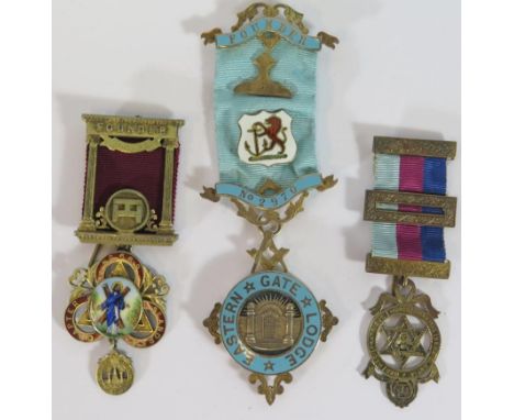 Two Masonic Silver and Enamel Jewels and one other 
