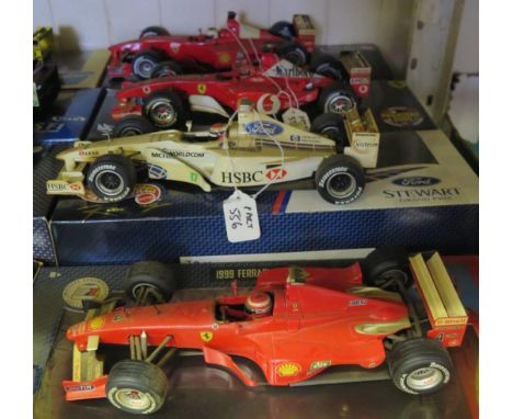 Four Hot Wheels Formula 1 Scale Models 1/18 Boxed. Faults 