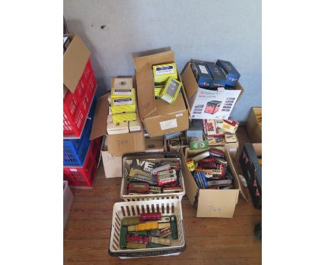 A Collection of 1/76 Scale Model Buses, Coaches and Trams from various makers, in various conditions with various empty boxes