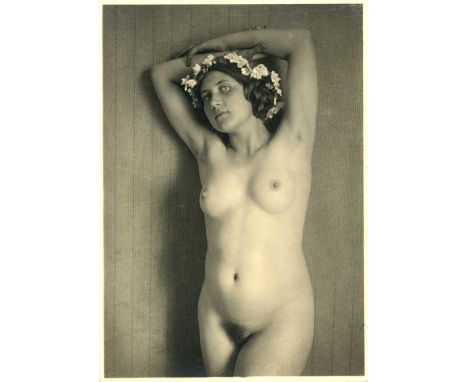 Four Victorian Photographs, Nude Studiesc.1890, half-plate matt gelatin silver prints, two numbered in the negative, each 16c
