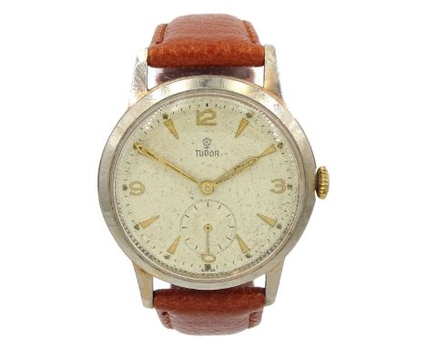 Tudor manual wind gentleman's wristwatch, 15 jewel movement, Cal.1260, in stainless steel case, on tan leather strapCondition