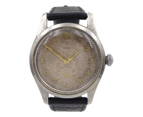 Tudor manual wind gentleman's wristwatch, 15 jewel movement, Cal.1260, in Oyster Watch Co stainless steel case No 4463 , on b