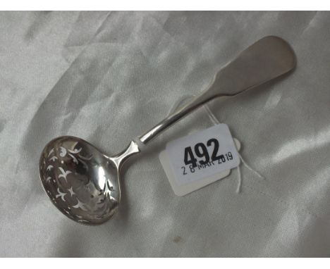Georgian fiddle pattern sifter ladle, Lon 1810 by TJ 22g.  