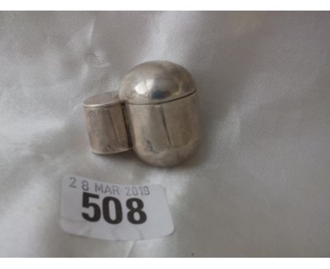 Foreign patch box in a form of a whistle, 1.5" long  marked Stirling       