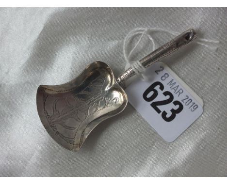 Georgian caddy spoon in the form of shovel, B'ham  