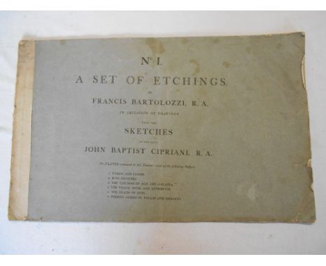 BARTOLOZZI, F.    No 1 A Set of Etchings From the   Sketches of John Baptist Cipriani   c.1788, obl. sm.fol.  orig. printed w