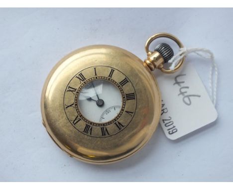 18ct. GOLD HALF HUNTER POCKET WATCH  by Limit         