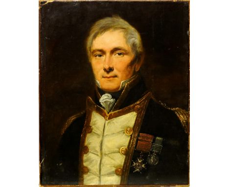 AMENDMENT: Should read 'Follower of Mather Brown' rather than Circle of Mather Brown, American 1761-1831- Portrait of a Naval