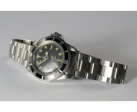 A steel cased Tudor Oyster-Prince Submariner automatic gentleman's wrist watch, with black dial and sweep second hand, strap 