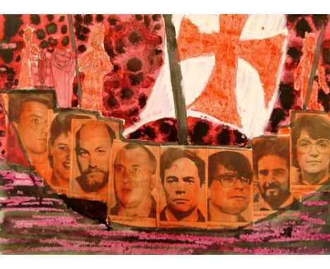Grayson Perry RA, British b.1960- Untitled; watercolour, gouache, ink, crayon, acrylic and collage on paper, signed on the re