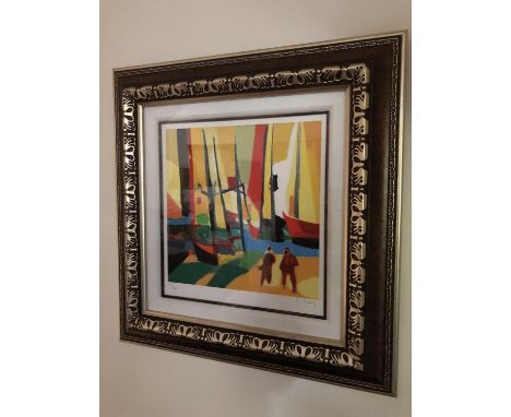 Marcel Mouly - Le Port Brenton, lithograph on paper, signed in pencil, Limited Edition of 300, 2007,  ** Certificate of Authe