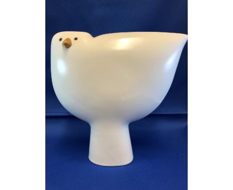Howard Smith for Arabia, Finland - A Timo Bird from the Parvi series, a white ceramic bird figure, white with coloured featur